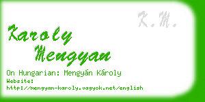 karoly mengyan business card