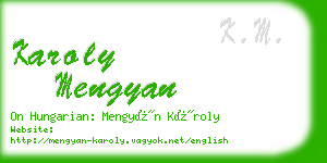 karoly mengyan business card